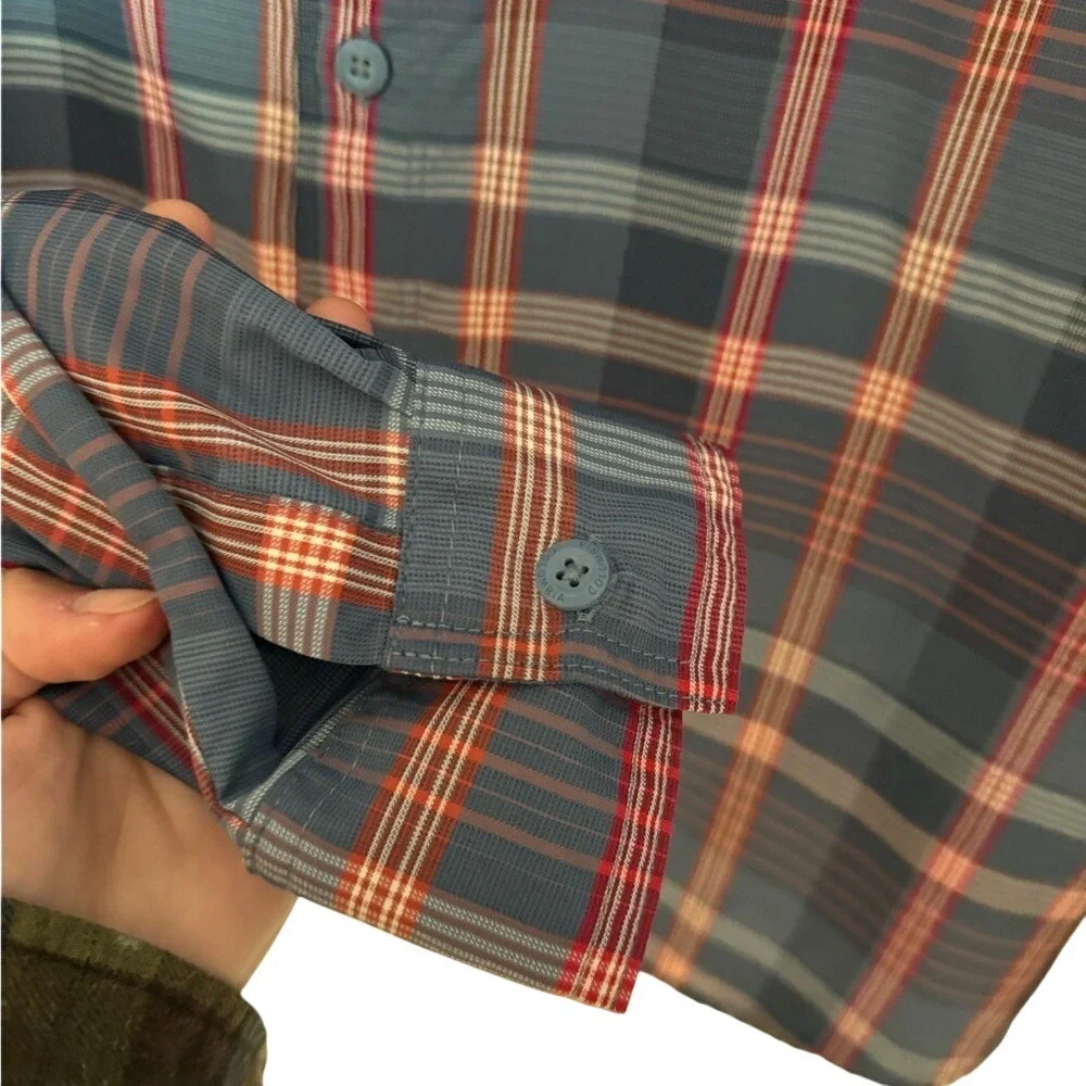 Columbia Mens Large‎ Plaid Button Up Long Sleeve Shirt Outdoor
